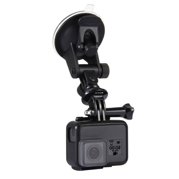 Car Suction Cup Mount With Screw Tripod Adapter And Storage