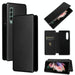 Carbon Fiber Flip Leather Phone Case For Samsung Galaxy z