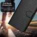 Carbon Fiber Leather Phone Case With Lanyard For Samsung