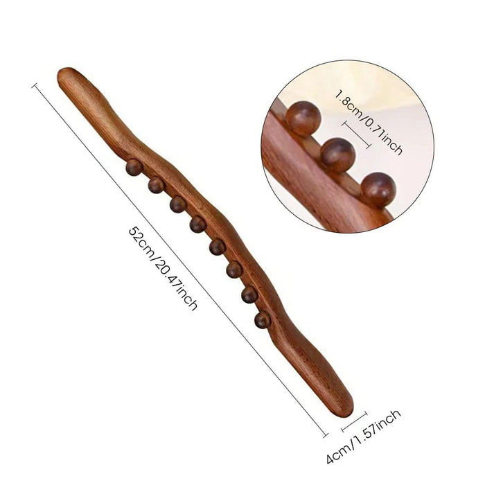 Carbonized Wood Scraping Massage Stick For Body