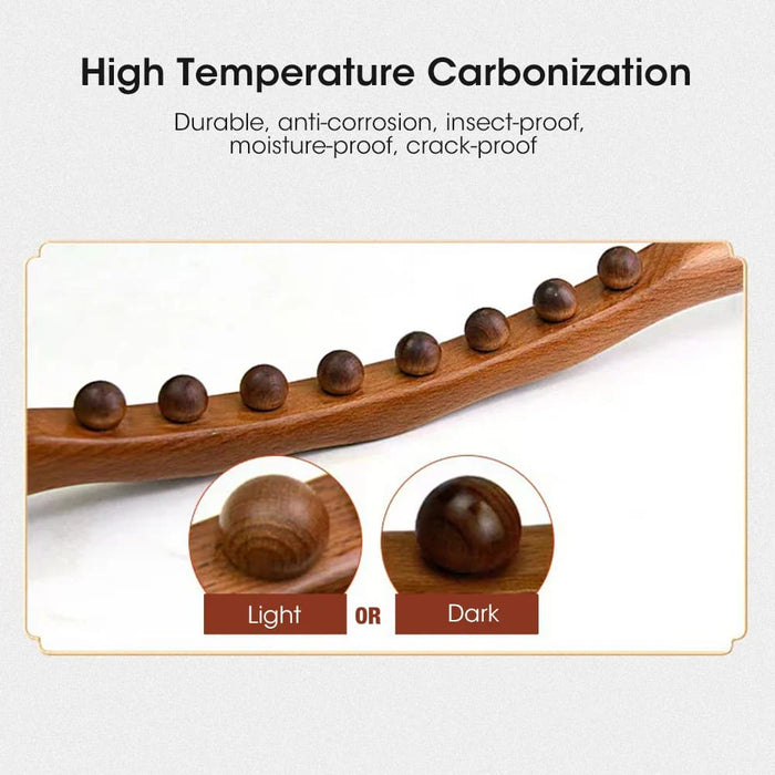 Carbonized Wood Scraping Massage Stick For Body