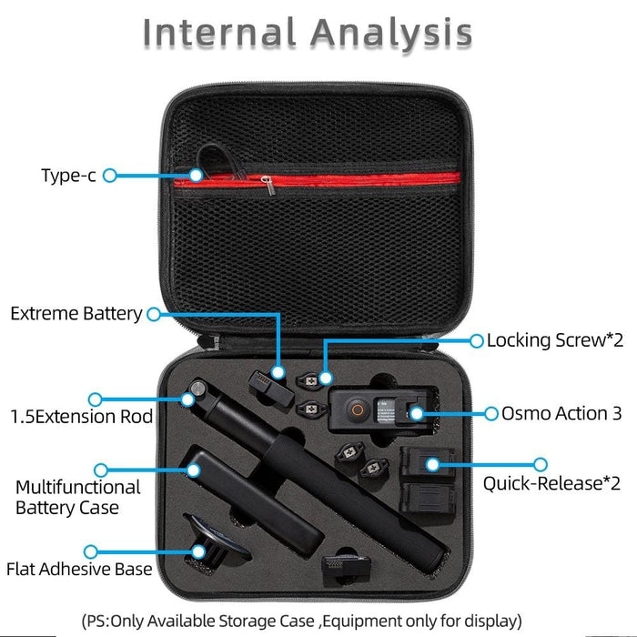 Carrying Storage Case Bag For Dji Action 3 Size