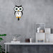 Owl Cartoon Print Wall Clock