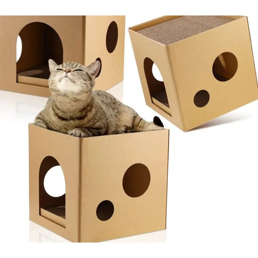 Cat Cardboard House Indoor Scratching Box