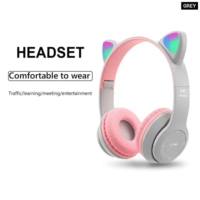 Cat Ear Bluetooth Headphones For Kids