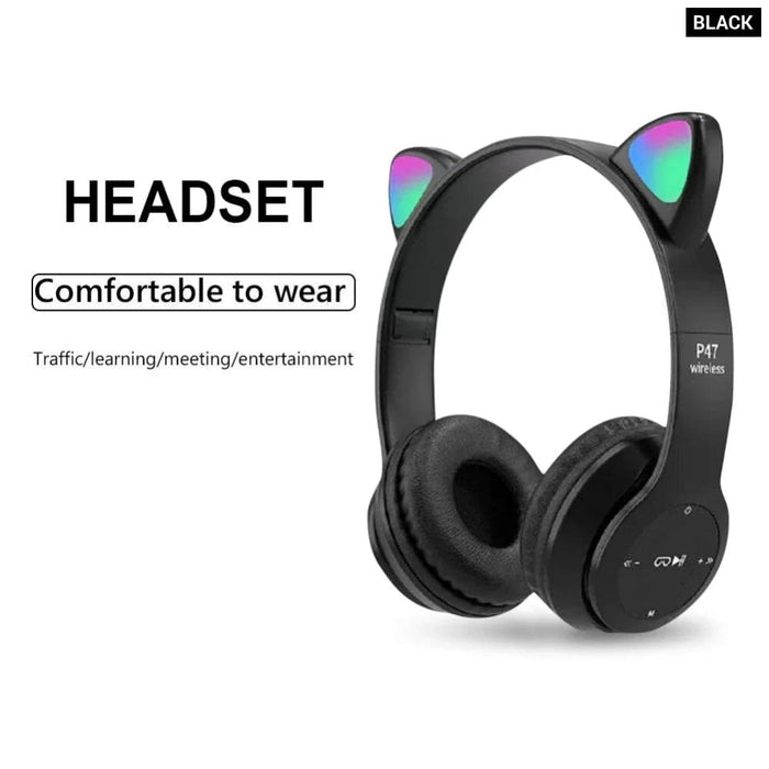 Cat Ear Bluetooth Headphones For Kids