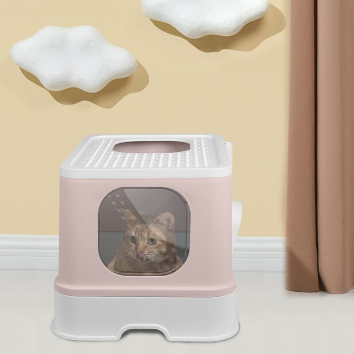 Cat Litter Box Fully Enclosed Kitty Coffee