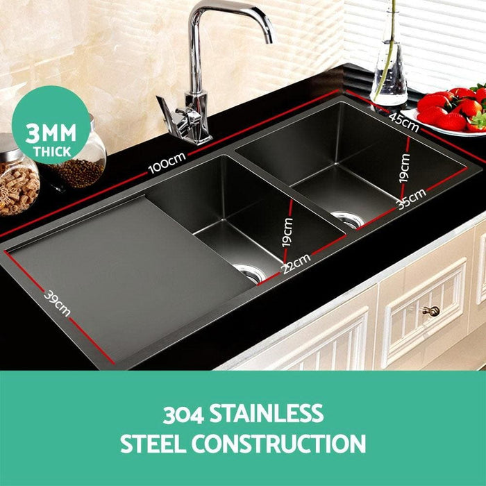 Cefito 100cm x 45cm Stainless Steel Kitchen Sink Under Top