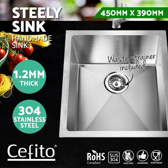 Cefito 39cm x 45cm Stainless Steel Kitchen Sink Under Top