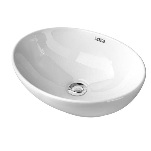 Cefito Ceramic Oval Sink Bowl - White