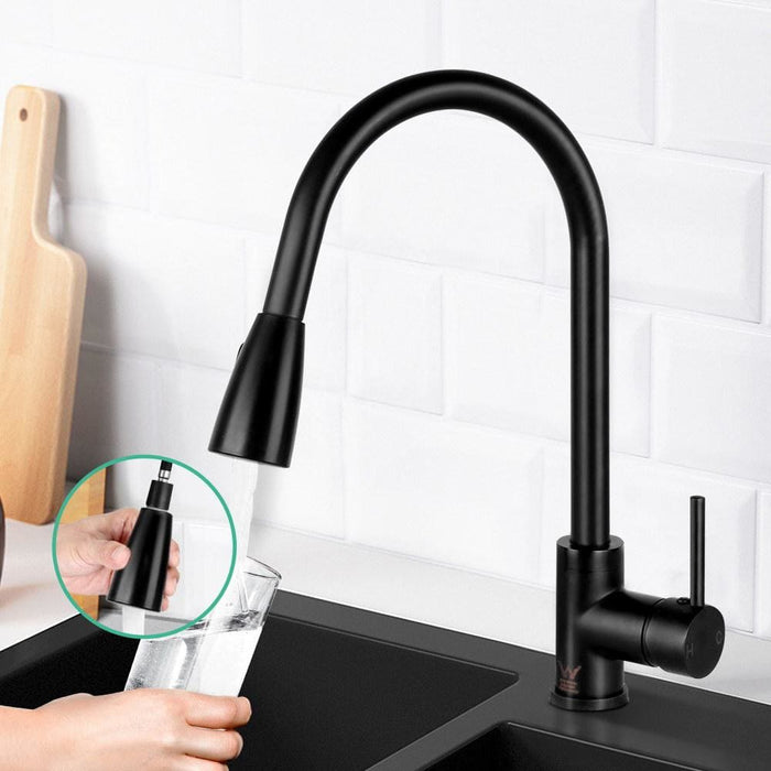 Cefito Pull-out Mixer Faucet Tap - Black