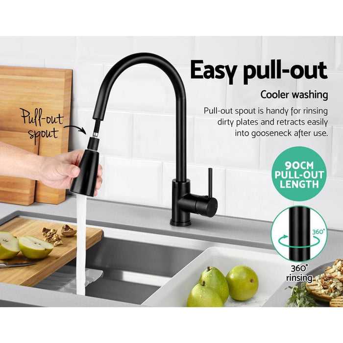 Cefito Pull-out Mixer Faucet Tap - Black