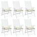 Chair Cushions 6 Pcs Cream White 50x50x7 Cm Oxford Fabric