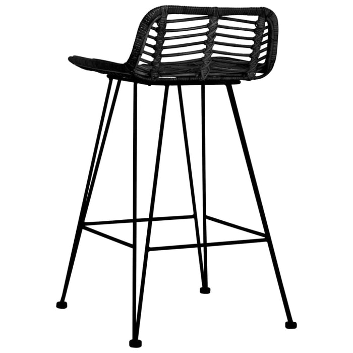 Bar Chairs 2 Pcs Black Rattan Gl7095