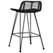 Bar Chairs 2 Pcs Black Rattan Gl7095