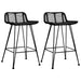 Bar Chairs 2 Pcs Black Rattan Gl7095