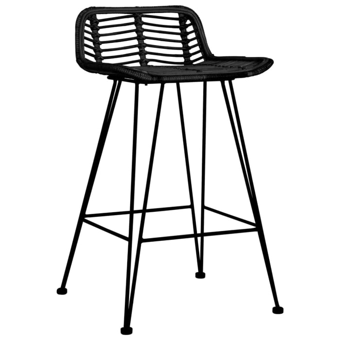 Bar Chairs 2 Pcs Black Rattan Gl7095