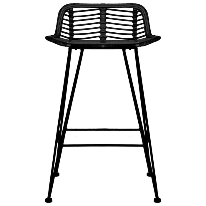 Bar Chairs 2 Pcs Black Rattan Gl7095