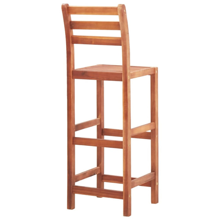 Bar Chairs 2 Pcs Solid Acacia Wood Altoa