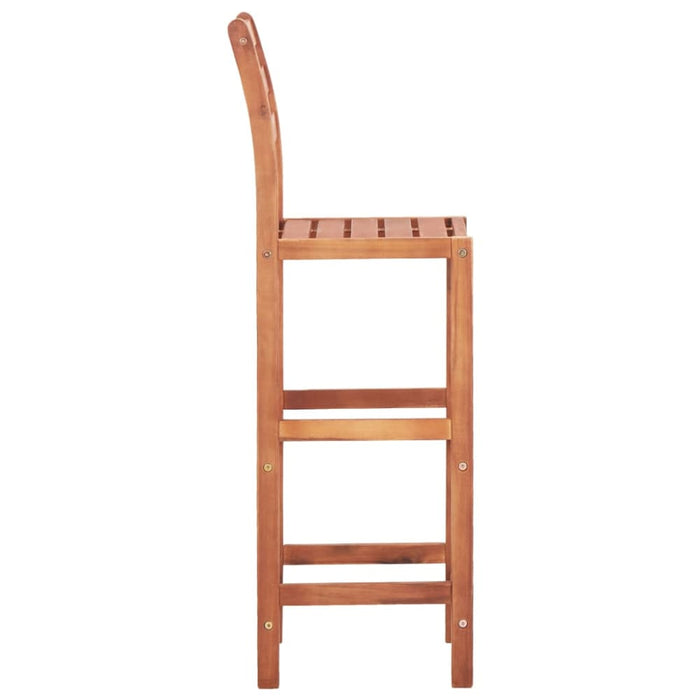 Bar Chairs 2 Pcs Solid Acacia Wood Altoa