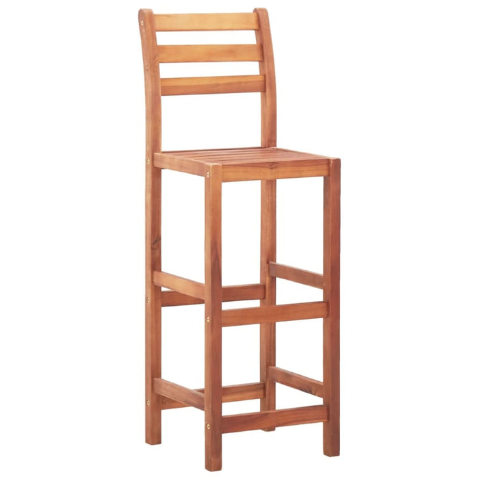 Bar Chairs 2 Pcs Solid Acacia Wood Altoa