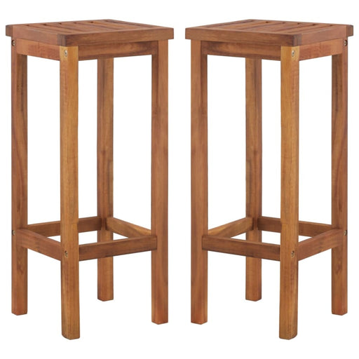 Bar Chairs 2 Pcs Solid Acacia Wood Gl64116