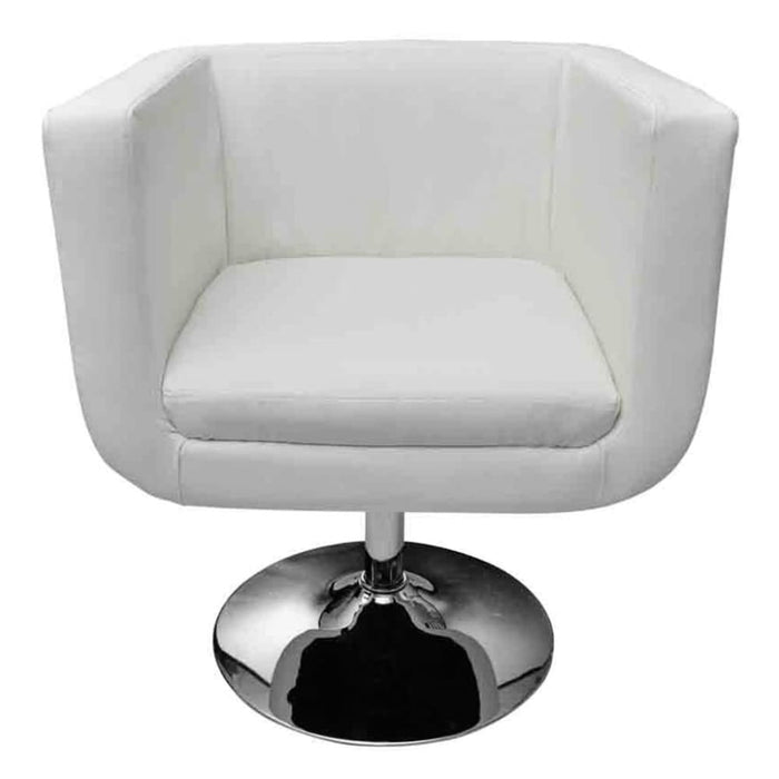 Bar Chairs 2 Pcs White Faux Leather Gl886169