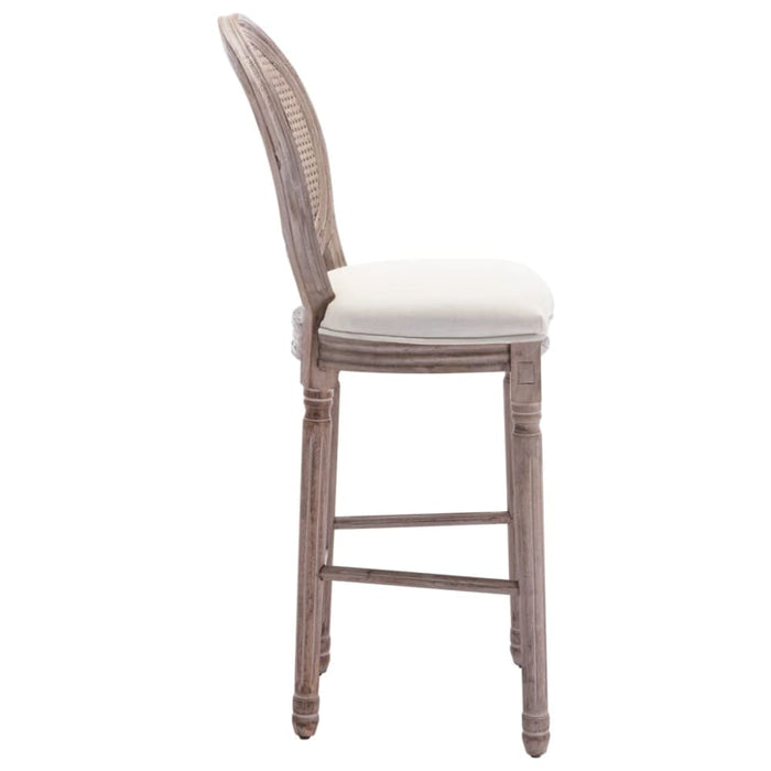 Bar Chairs 2 Pcs White Linen Xaptpx