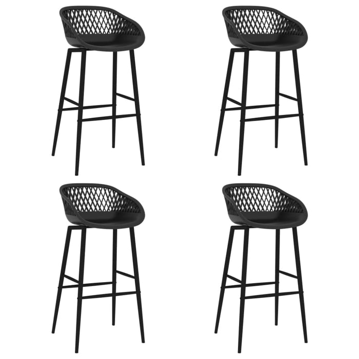 Bar Chairs 4 Pcs Black Xanolo