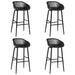 Bar Chairs 4 Pcs Black Xanolo