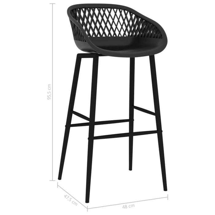 Bar Chairs 4 Pcs Black Xanolo