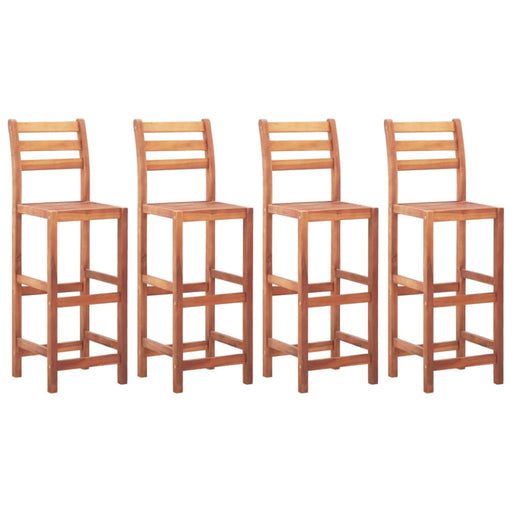 Bar Chairs 4 Pcs Solid Acacia Wood Altop