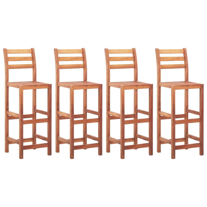 Bar Chairs 4 Pcs Solid Acacia Wood Altop