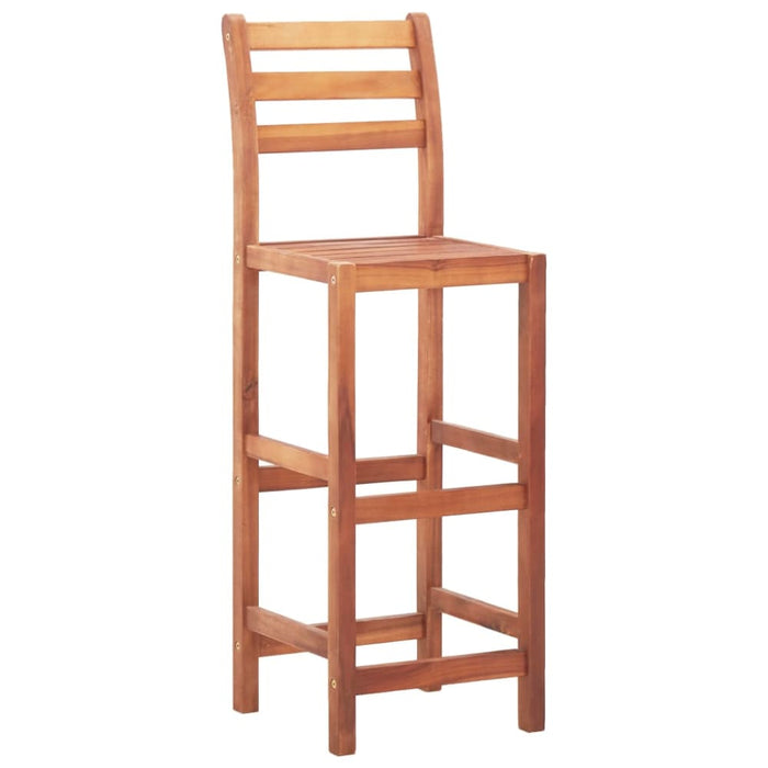 Bar Chairs 4 Pcs Solid Acacia Wood Altop