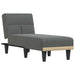 Chaise Longue Dark Grey Fabric Tpxnoa