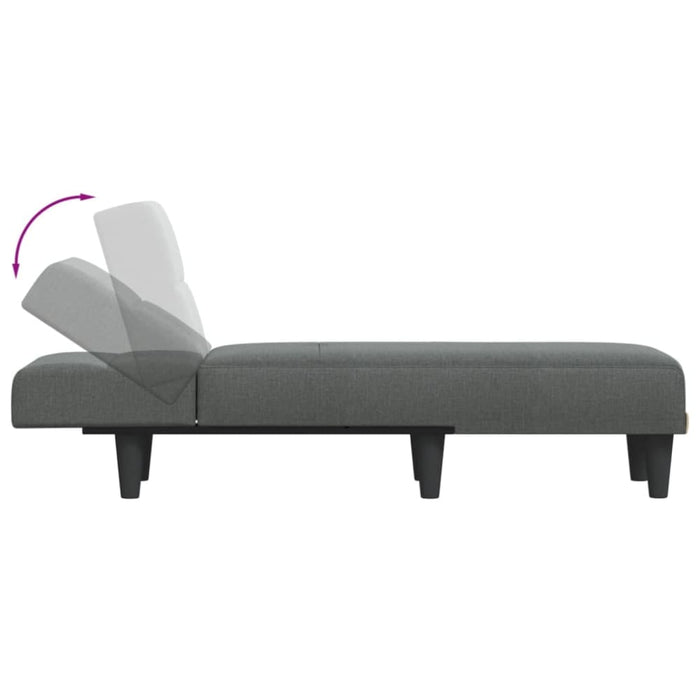 Chaise Longue Dark Grey Fabric Tpxnoa