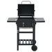 Charcoal-fueled Bbq Grill With Bottom Shelf Black Aaxnb