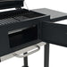 Charcoal-fueled Bbq Grill With Bottom Shelf Black Aaxnb