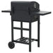 Charcoal-fueled Bbq Grill With Bottom Shelf Black Aaxnb