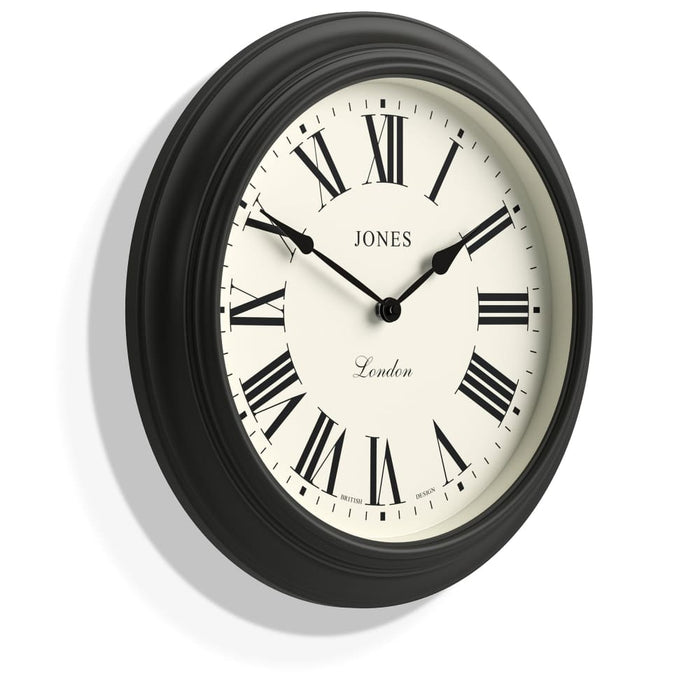 Charcoal Grey Supper Club Clock By Gate Jones