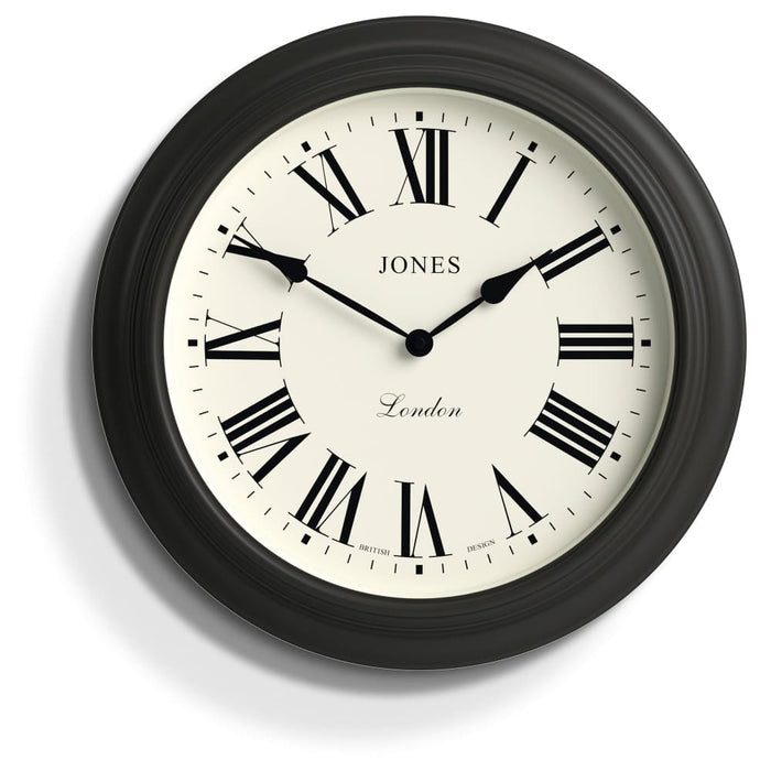 Charcoal Grey Supper Club Clock By Gate Jones