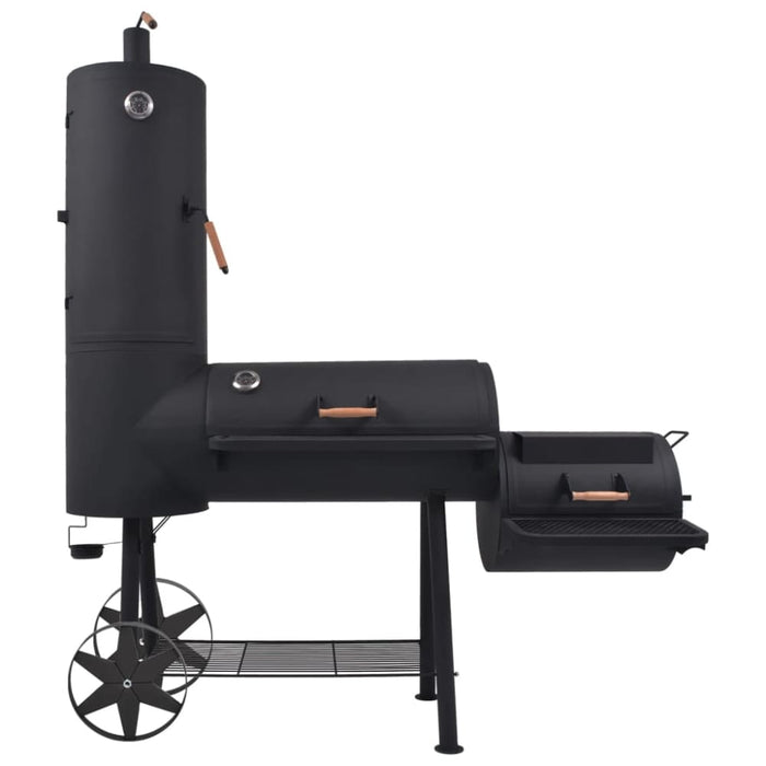 Bbq Charcoal Smoker With Bottom Shelf Black Heavy Xxl Atopp