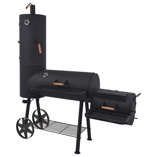 Bbq Charcoal Smoker With Bottom Shelf Black Heavy Xxl Atopp