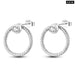 Charm Double Hoop Earrings For Women 925 Silver Sparkling