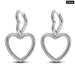 Charm Double Hoop Earrings For Women 925 Silver Sparkling