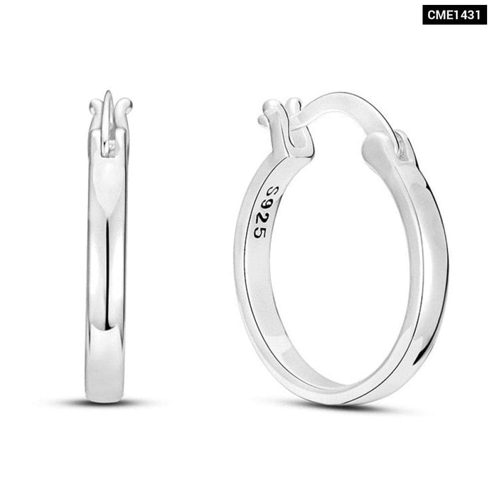 Charm Double Hoop Earrings For Women 925 Silver Sparkling