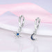 Charm Double Hoop Earrings For Women 925 Silver Sparkling