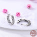 Charm Double Hoop Earrings For Women 925 Silver Sparkling