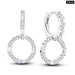 Charm Double Hoop Earrings For Women 925 Silver Sparkling