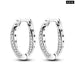 Charm Double Hoop Earrings For Women 925 Silver Sparkling